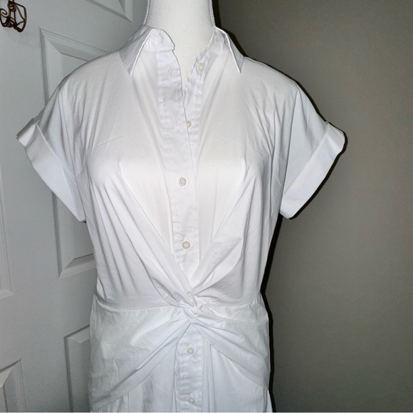Lauren Ralph Lauren Twist-Front Cotton Shirt Dress
Women's Size 4 White Chic - Picture 3 of 16